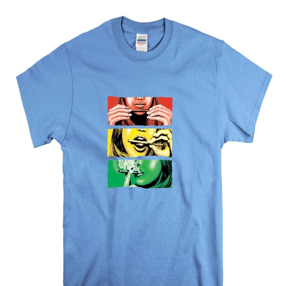 Girl Rolling Joint TShirt Version II - Picture 1 of 1